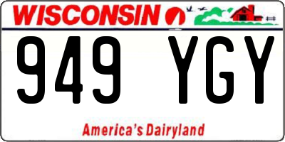 WI license plate 949YGY