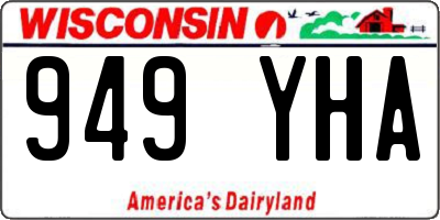 WI license plate 949YHA