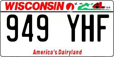 WI license plate 949YHF