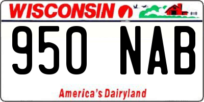WI license plate 950NAB