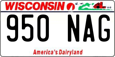 WI license plate 950NAG