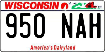 WI license plate 950NAH