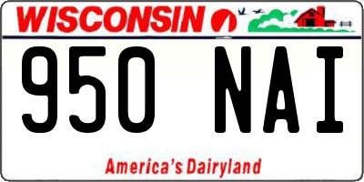 WI license plate 950NAI