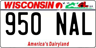 WI license plate 950NAL