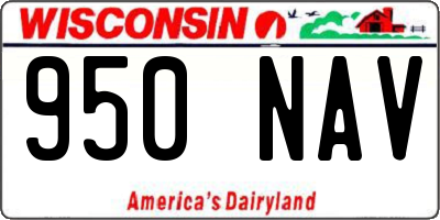 WI license plate 950NAV