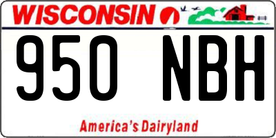 WI license plate 950NBH