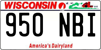 WI license plate 950NBI