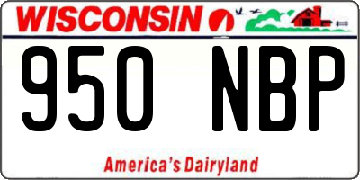 WI license plate 950NBP