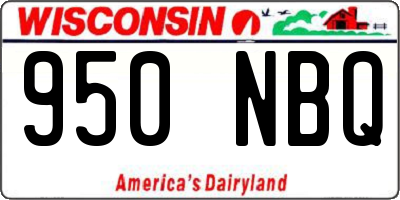 WI license plate 950NBQ