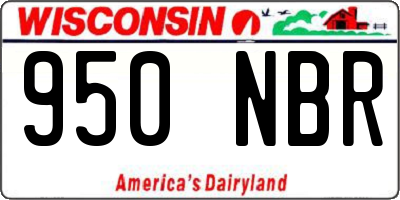 WI license plate 950NBR