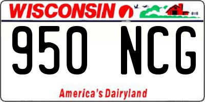 WI license plate 950NCG