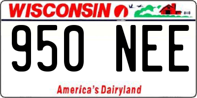 WI license plate 950NEE