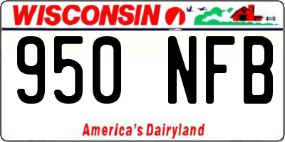 WI license plate 950NFB