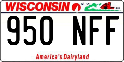 WI license plate 950NFF
