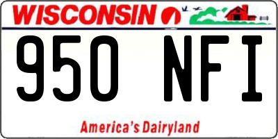 WI license plate 950NFI