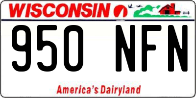 WI license plate 950NFN