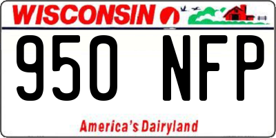 WI license plate 950NFP