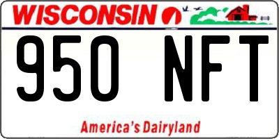 WI license plate 950NFT