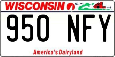 WI license plate 950NFY
