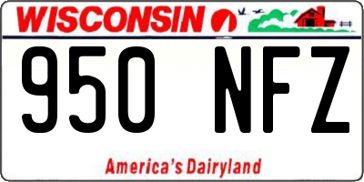 WI license plate 950NFZ