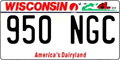 WI license plate 950NGC