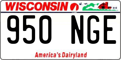 WI license plate 950NGE