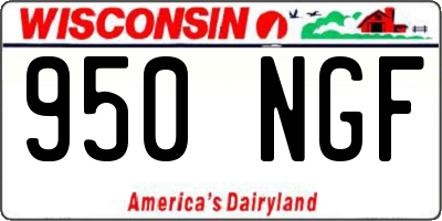WI license plate 950NGF