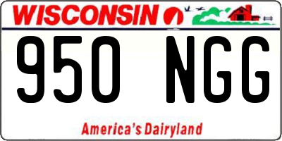 WI license plate 950NGG