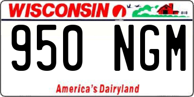 WI license plate 950NGM