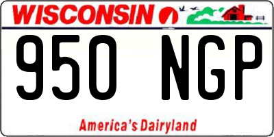 WI license plate 950NGP