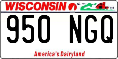 WI license plate 950NGQ