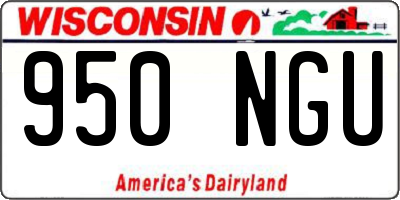 WI license plate 950NGU