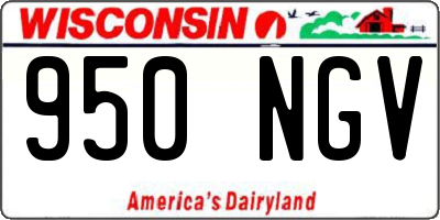 WI license plate 950NGV