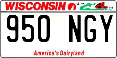 WI license plate 950NGY