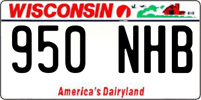 WI license plate 950NHB