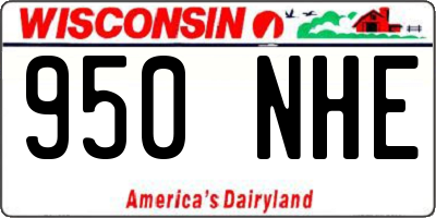 WI license plate 950NHE