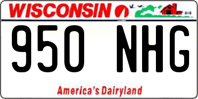 WI license plate 950NHG
