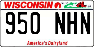 WI license plate 950NHN
