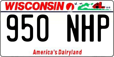 WI license plate 950NHP