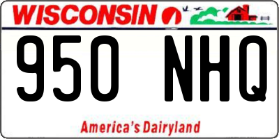 WI license plate 950NHQ