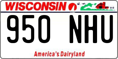 WI license plate 950NHU
