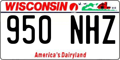 WI license plate 950NHZ
