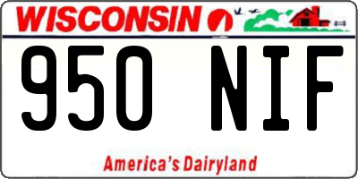 WI license plate 950NIF
