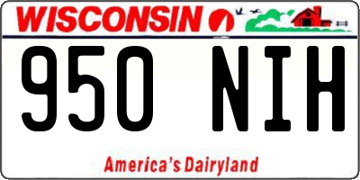 WI license plate 950NIH