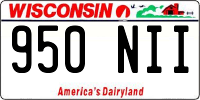 WI license plate 950NII