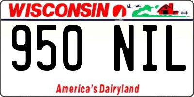 WI license plate 950NIL