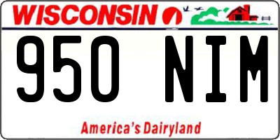 WI license plate 950NIM
