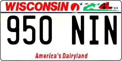 WI license plate 950NIN