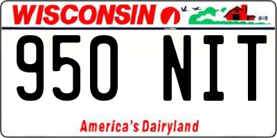 WI license plate 950NIT