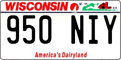 WI license plate 950NIY